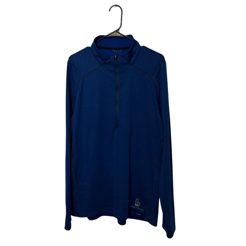 Patagonia Shirt Mens XL Blue Capilene 3 Midweight Zip Base Layer Mitt Romney E2